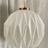 Vintage 1950s Bauhaus style modernist globe pendant light