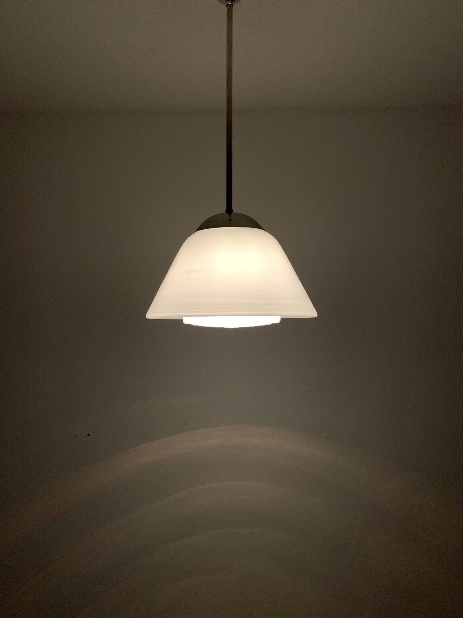 Opaline Glass Pendant Lamp by Wilhelm Wagenfeld for Peill and Putzler