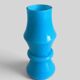 Vintage Italian opaline glass vase from Empoli, turquoise blue, 1960s.