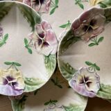 Set of 6 barbotine dessert plates