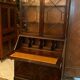 English Scriban two body secretary office showcase library in mahogany