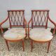 Paire de fauteuils art nouveau en acajou