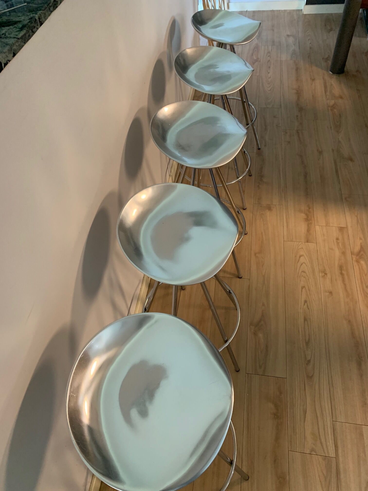 Set of 5 stools "Jamaica" by designer Pepe Cortes production Amat