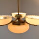 Art deco rare Brass Chandelier,1930's.