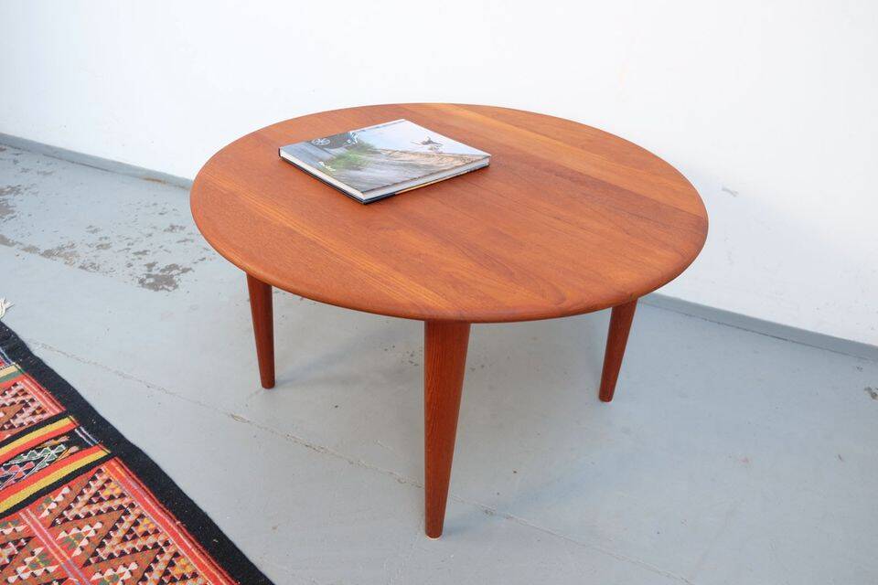 Table basse Wikkelso, teck, années 1960/70, Danemark