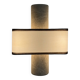 Pair of marble wall lights with fabric shades