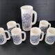 Pichet et 6 mugs vintage 1950