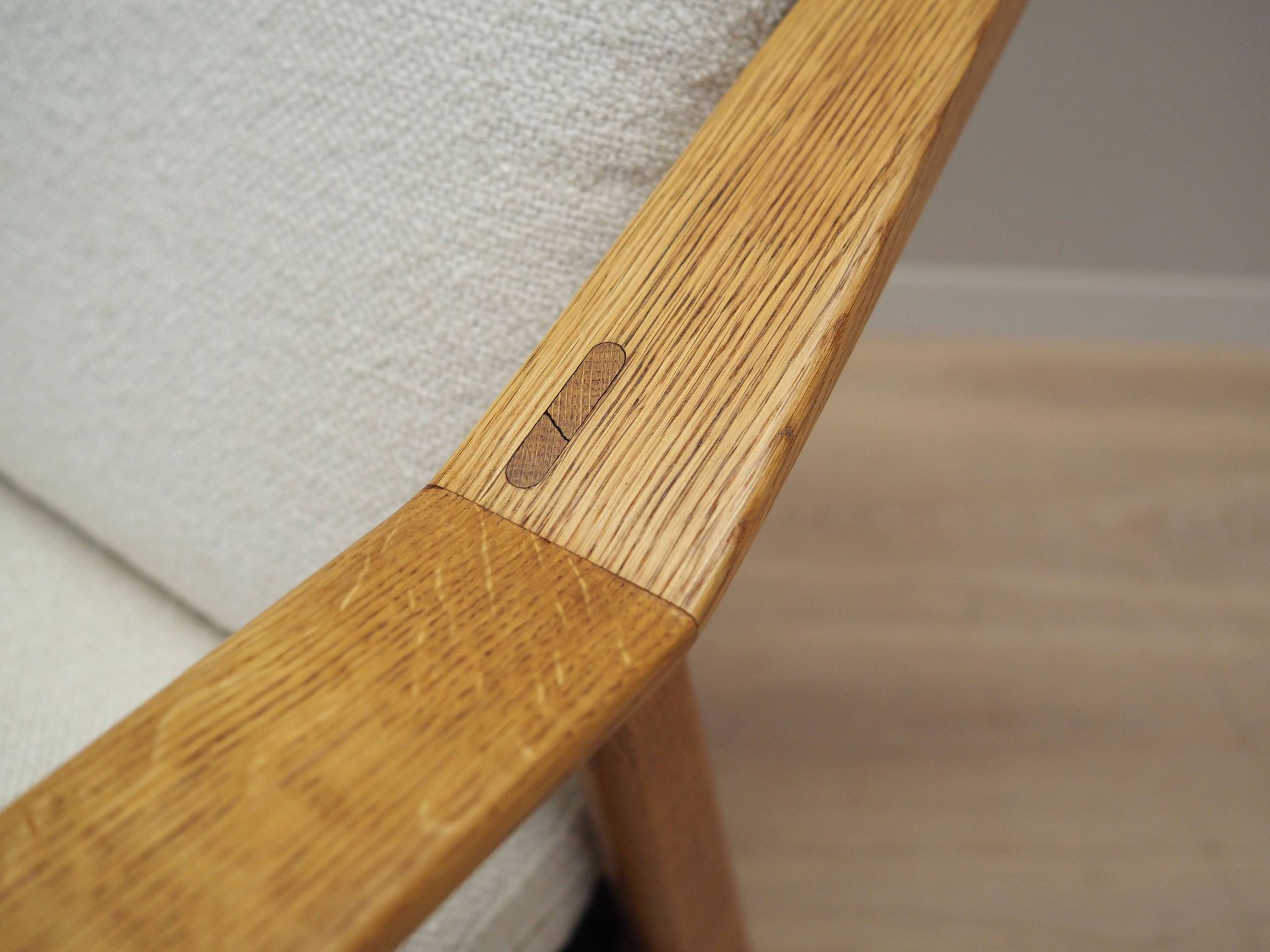 Oak armchair, Danish design, 1960s, designer: H. Brockmann Petersen, production: Randers Møbelfabrik