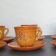6 coffee cups + saucers