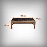 Grande table basse échiquier en acajou, goût Jansen – 2ème partie XXe