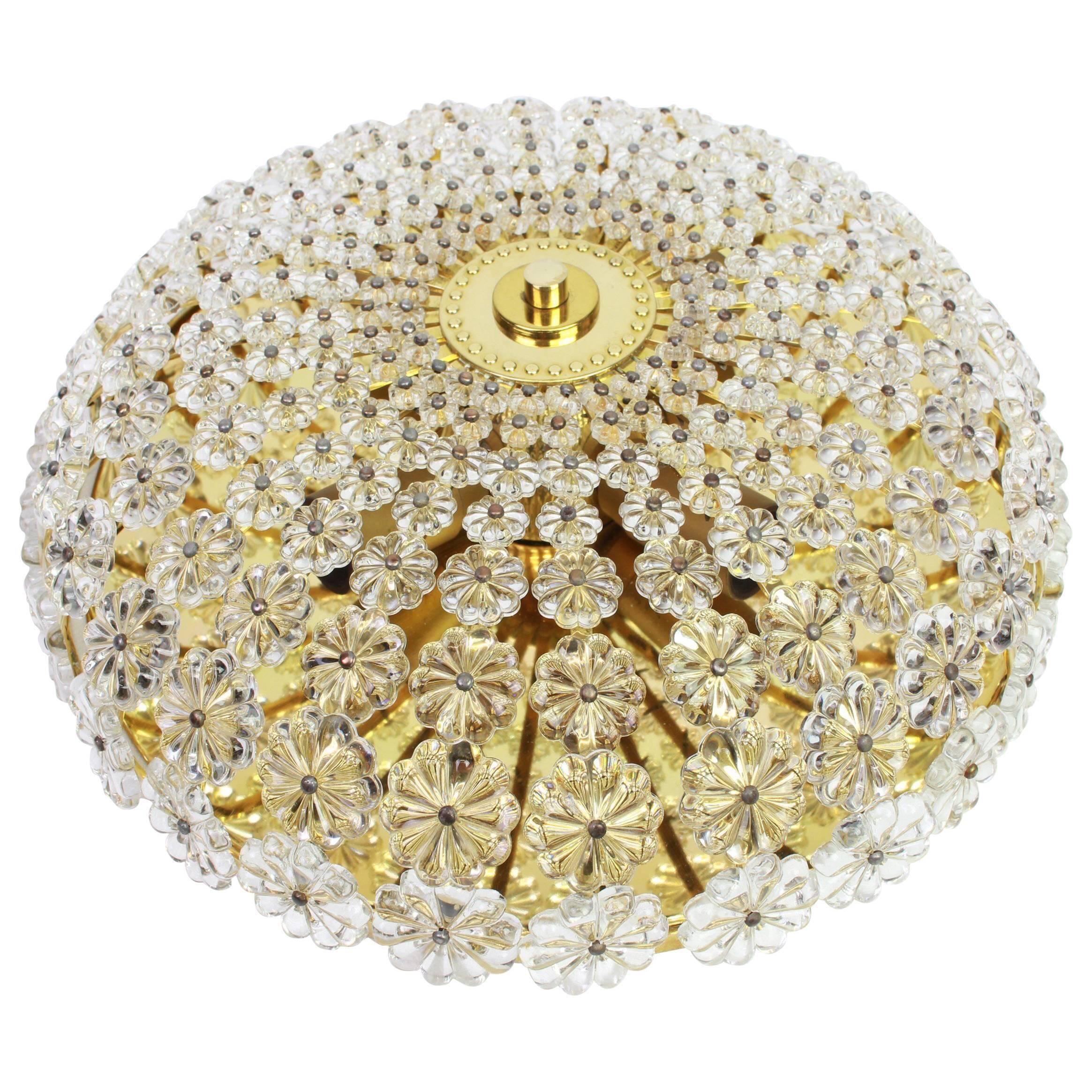 Wall sconce with magnificent flowers by Emil Stejnar, Austria, 1960s.