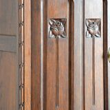 China buffet stained glass Art Nouveau 1900 vintage