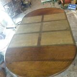 Pedestal dining table in solid walnut end XIX