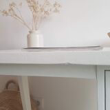 White desk with compass feet circa 1960