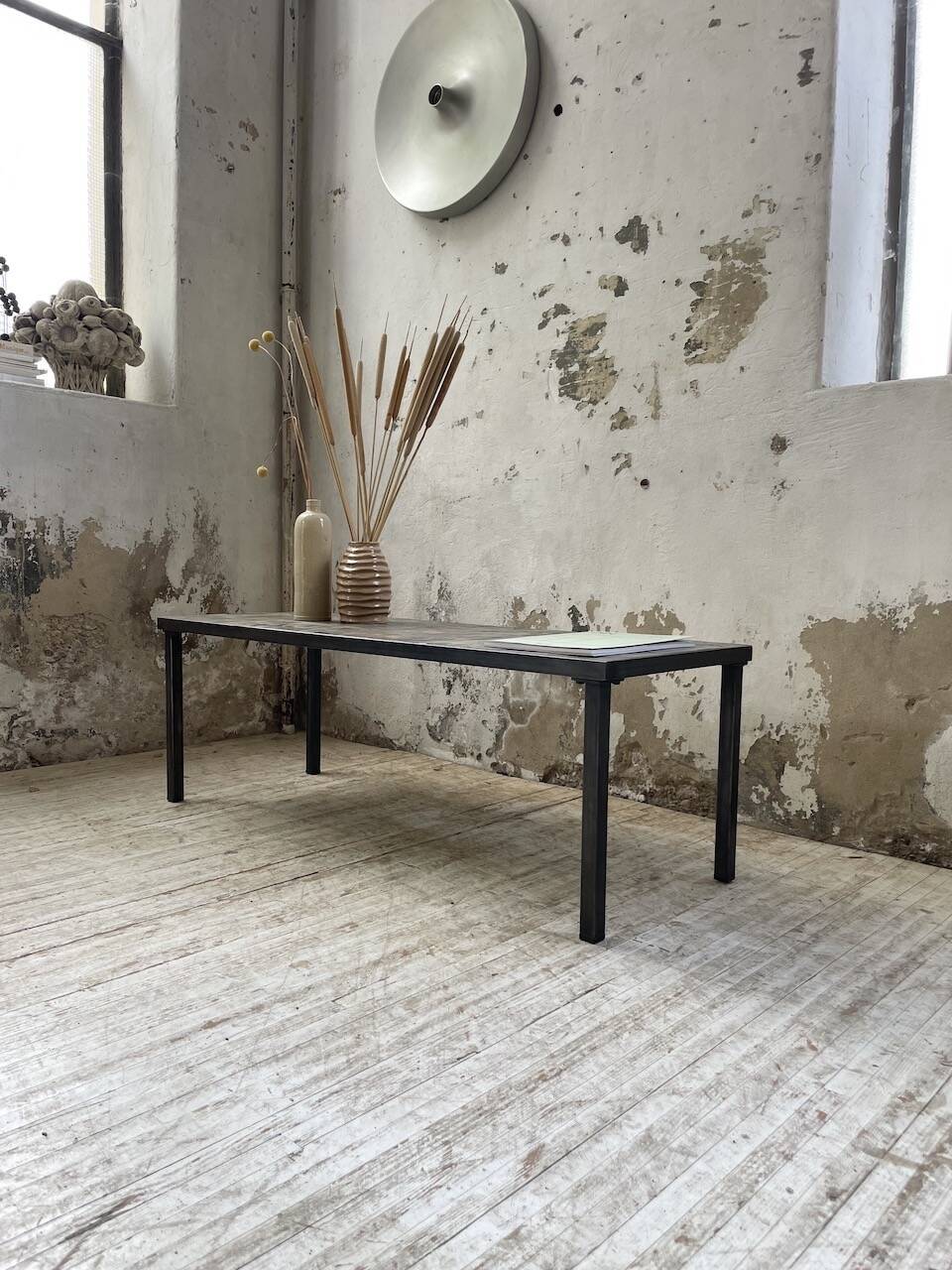 1950s slate coffee table