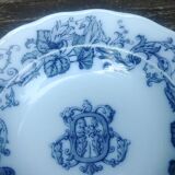 Très ancienne assiette/plat de service en porcelaine anglaise B.W.M de la maison Brown Westhead Moor