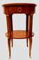 Oval pedestal table in veneer wood and black wood net 20th century