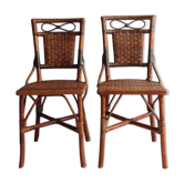 Chaises rotin osier vintage