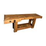 Old carpenter's wooden workbench