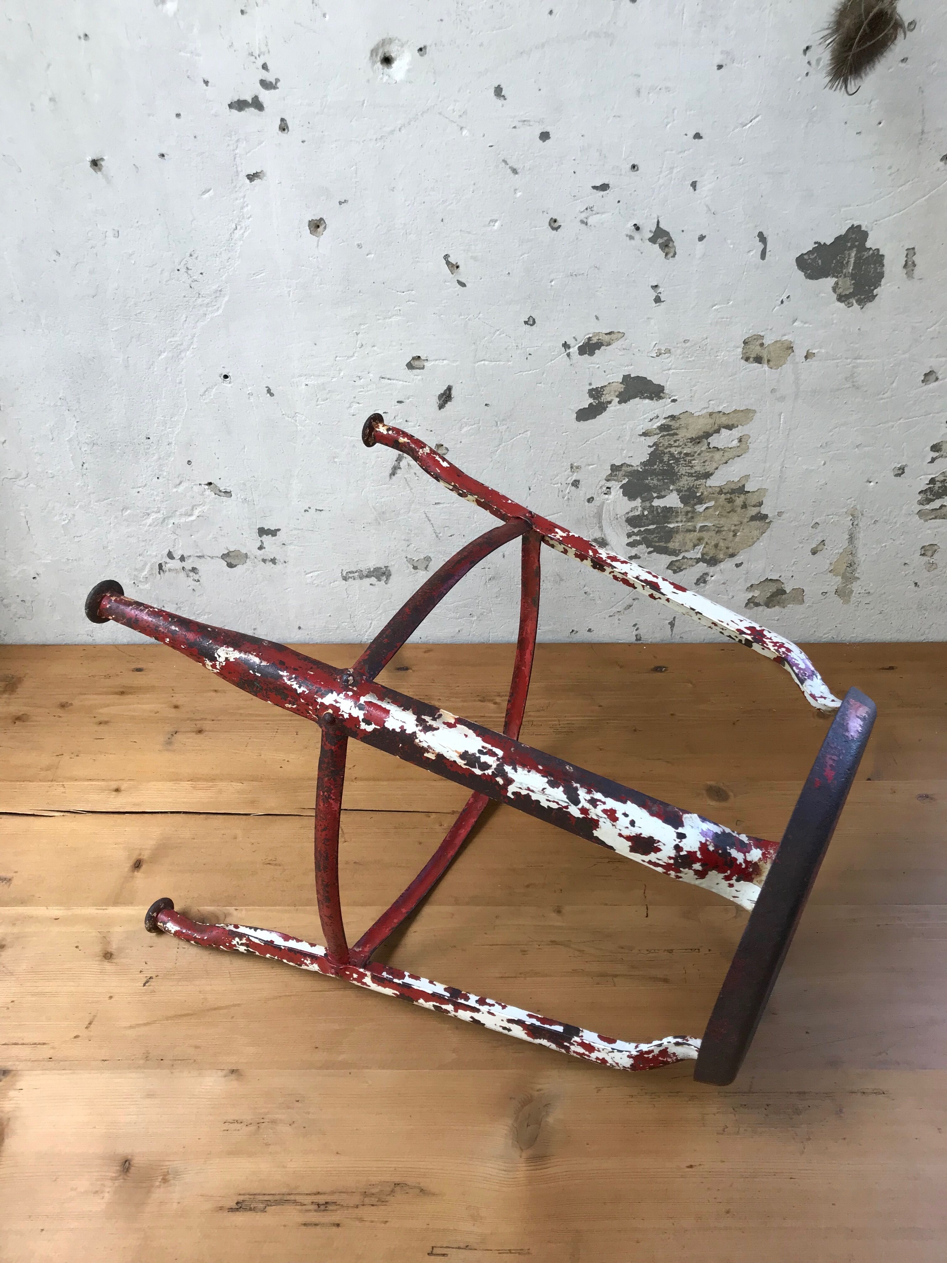 Workshop stool Nicolle patinated