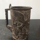 Former ceramic pitcher brown decor birds 70s vintage