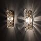 Pair of ÖIA Swedish Glass and Brass Wall Sconces 1960s