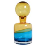 Sommerso Murano Art Glass Bottle In The Style of Flavio Poli for Seguso