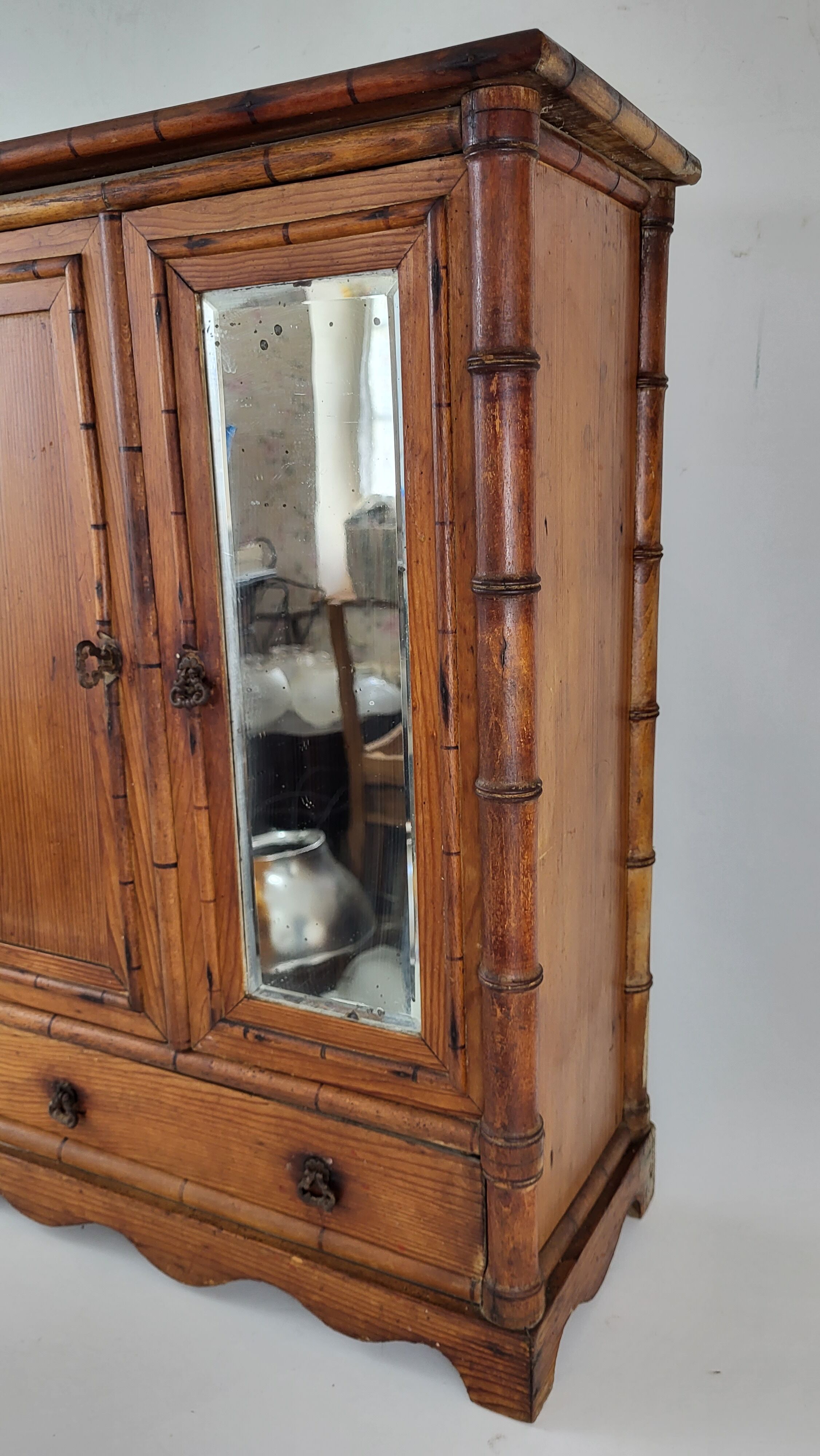 H.61 wood doll cabinet bamboo way