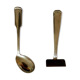Silver metal baby cutlery (scraper and spoon)