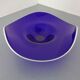 Large Blue Glass Bowl, Czechoslovakia, 1960s