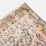 7x10 Pale Orange Floral Vintage Rug, 204x296Cm