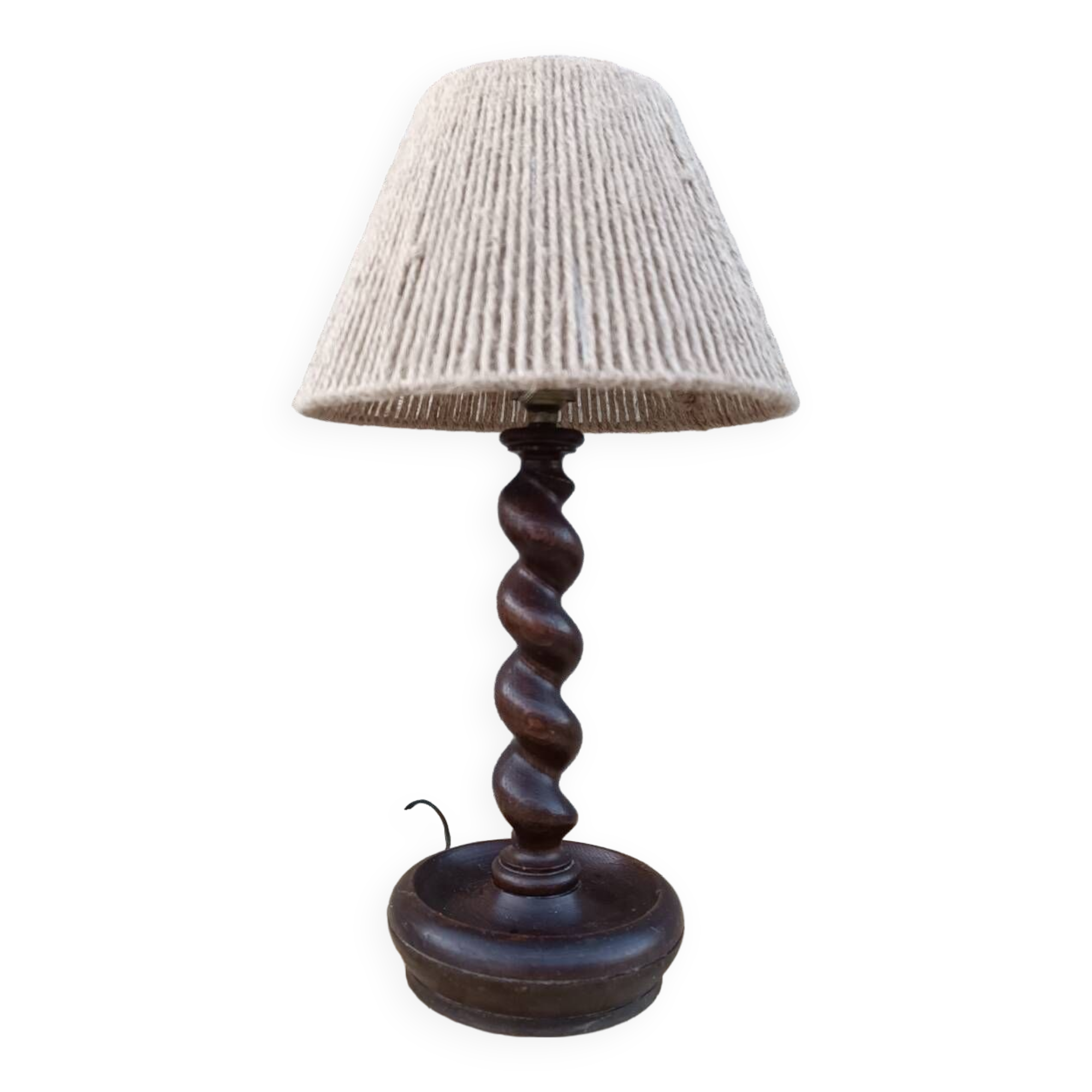 Turned wooden lamp 1950