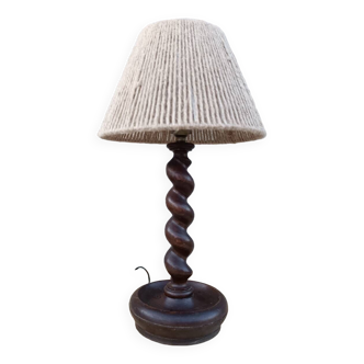 Turned wooden lamp 1950