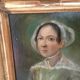 Old painting oil portrait 19th