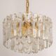 Superb brass lamp with crystal glass, Palazzo, Kalmar, Austria, 1970.