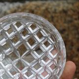 Chiseled Glass Box with Lid - Sugar Bowl