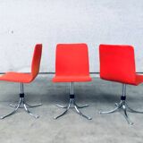 Mid-Century Dutch Steel Dining Chairs from Brabantia, 1970s, Set of 3