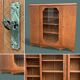 Art deco glass china cabinet in burr walnut 1930
