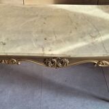 Brass and marble coffee table