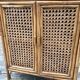 Vintage rattan bookcase
