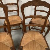 Set of eight Regency style chairs in solid oak, 20th century