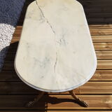 Brass and marble coffee table