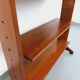 Vintage modular secretary shelf bookcase in teak from the 60s