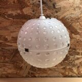 Old rotaflex plexi pendant lamp ball shape 70s vintage