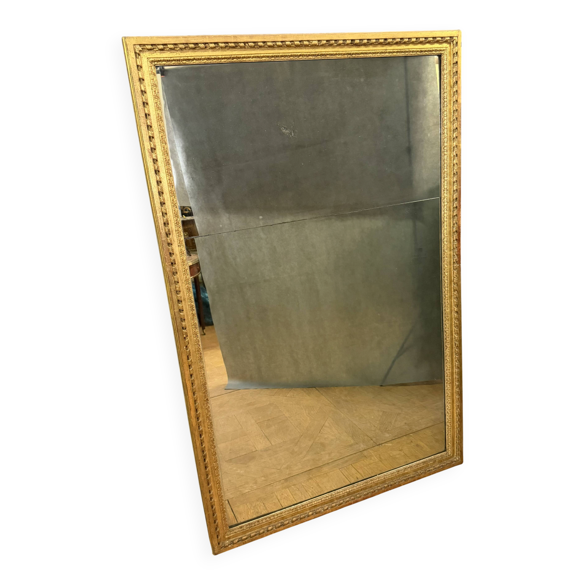 Miroir Louis XVI en Bois doré XVIII ème