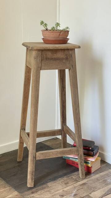 Vintage Oak Workbench Stool