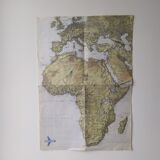 Map of the reliefs of Africa by Swiss Air