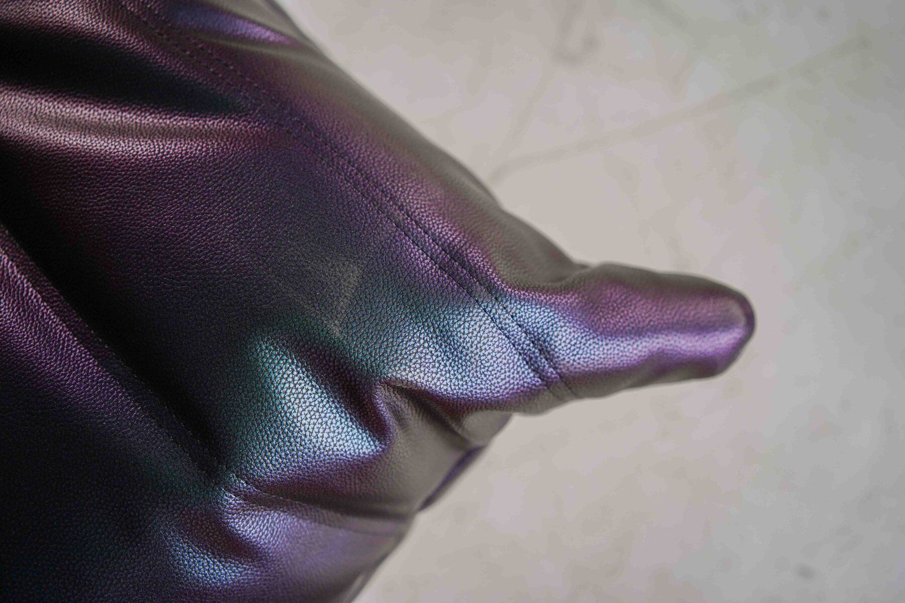 Togo 2-seater sofa in ultraviolet leather by Michel Ducaroy for Ligne Roset