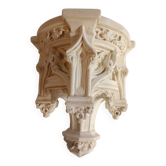 Large Console Neo-Gothic patinated wall light H 23cm