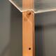 Vintage illuminated column shelf, copper steel, brutalist industrial design, ca 1970